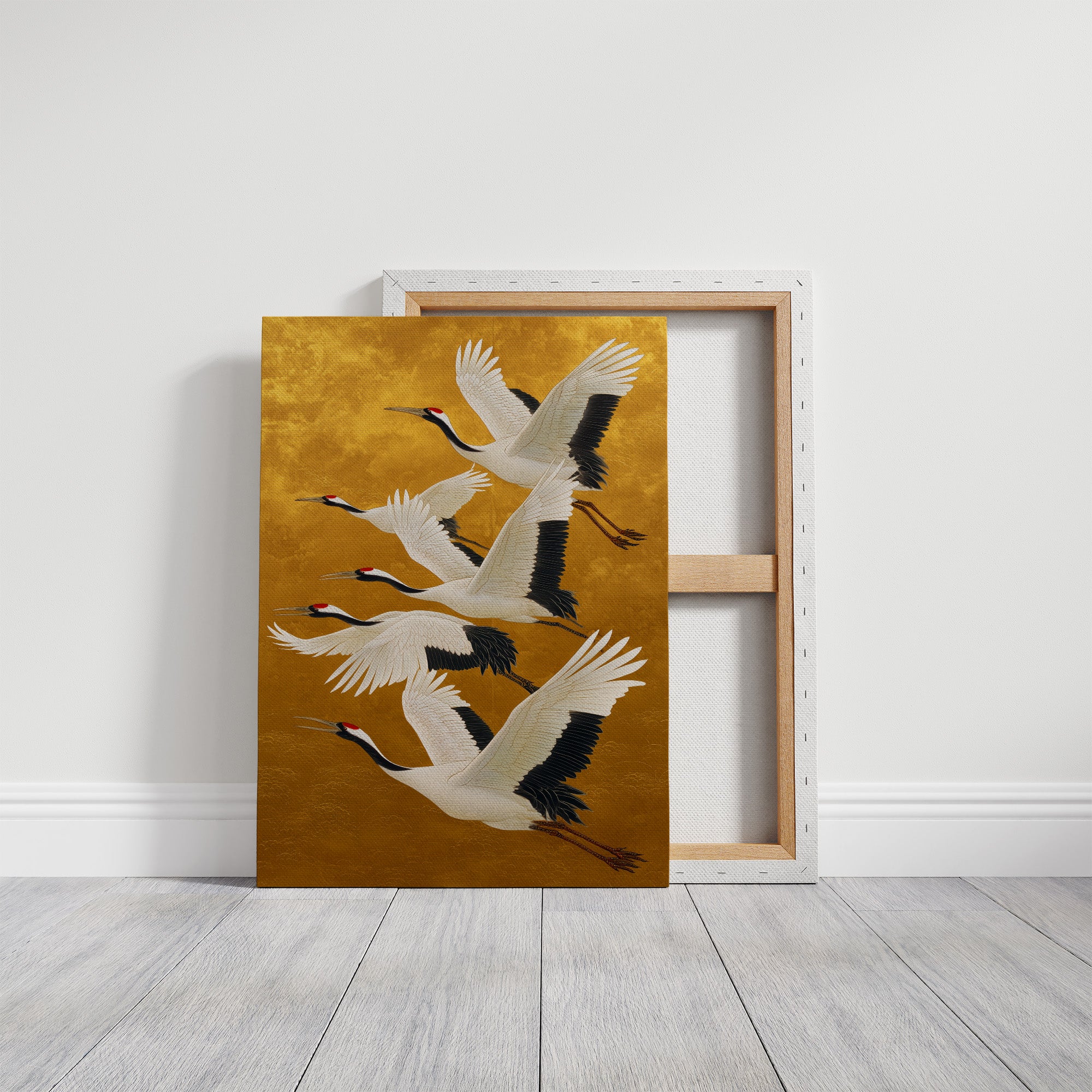 Cranes Dance In Golden Morning