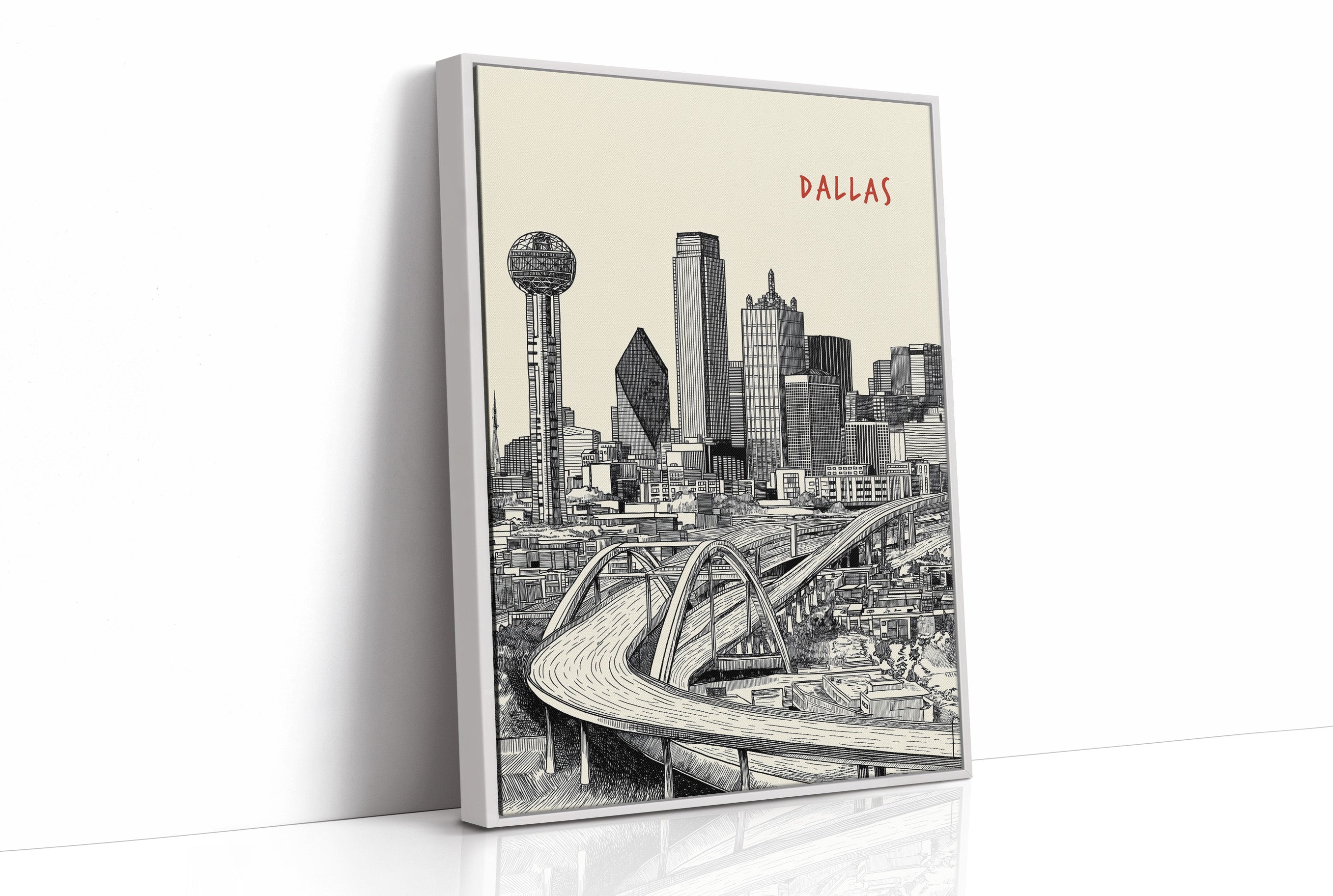 Highways Curve Through Big D Skyline