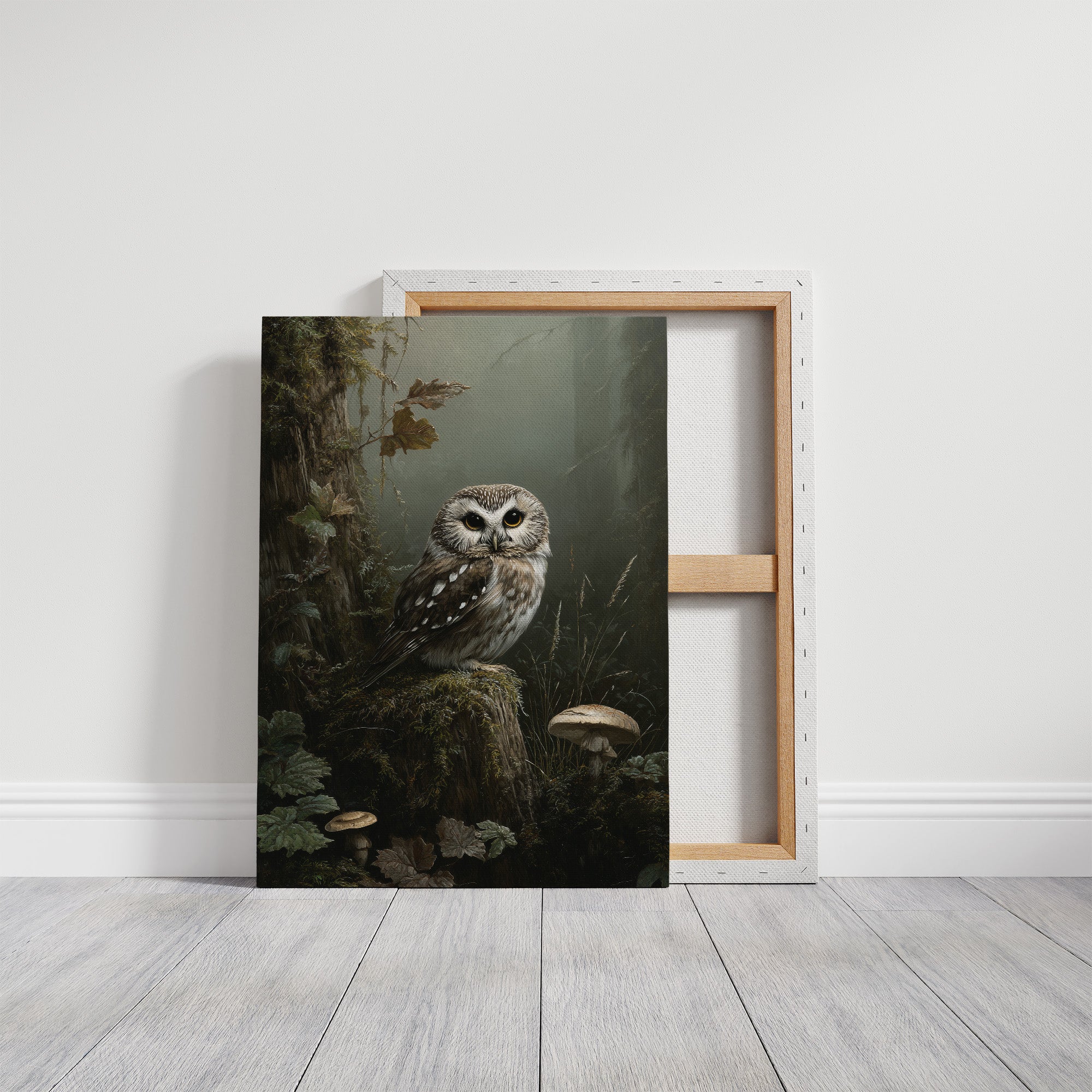 Woodland Sage On Misty Perch