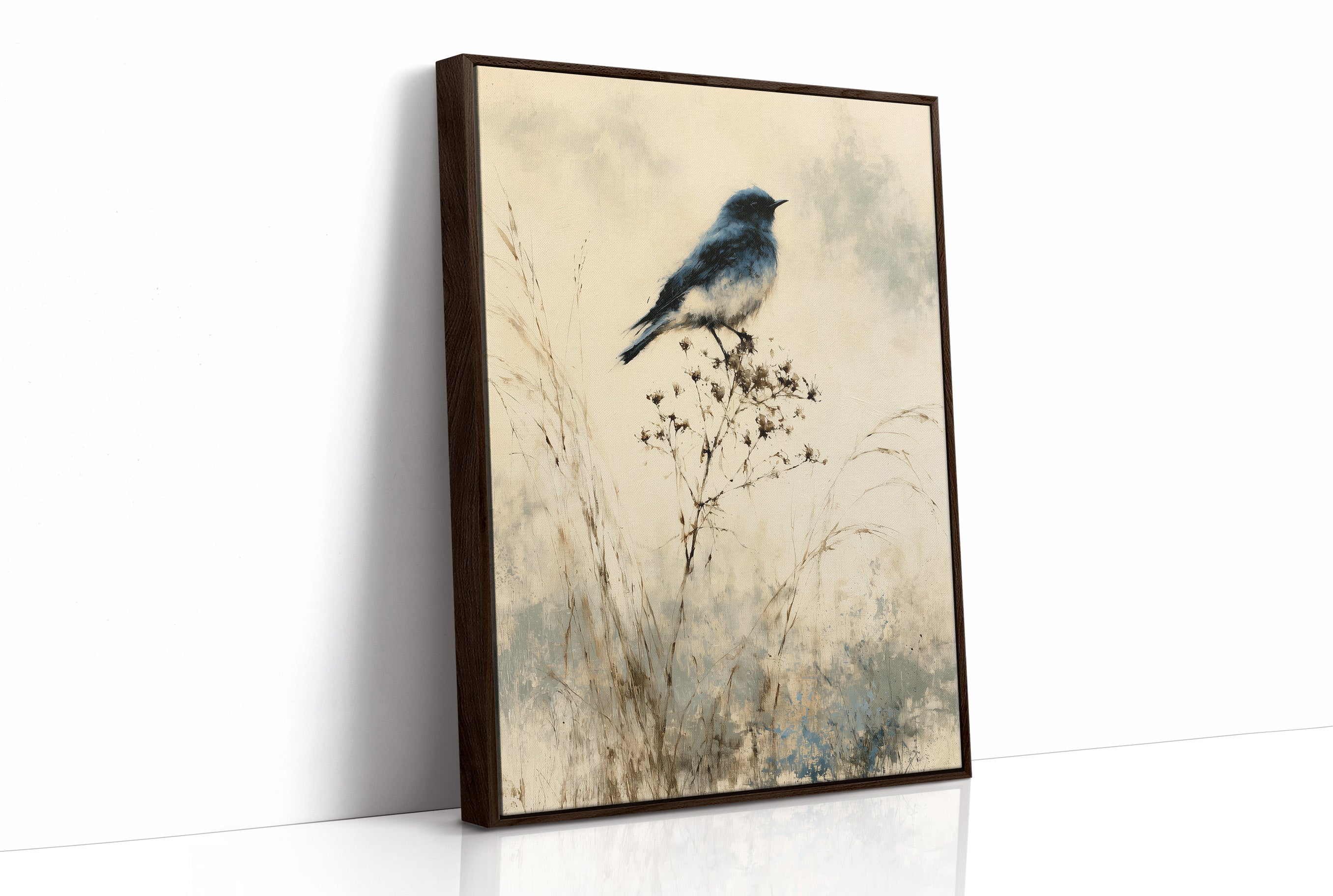 Bluebird on a Winter Branch