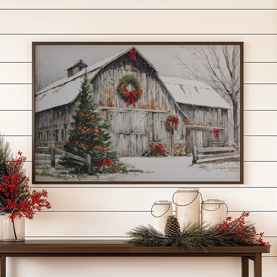 Snow Settles On Grandfather's Barn