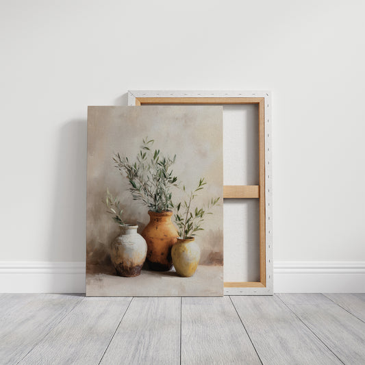 Whispers of Olive: Ceramic Trio in Harmony