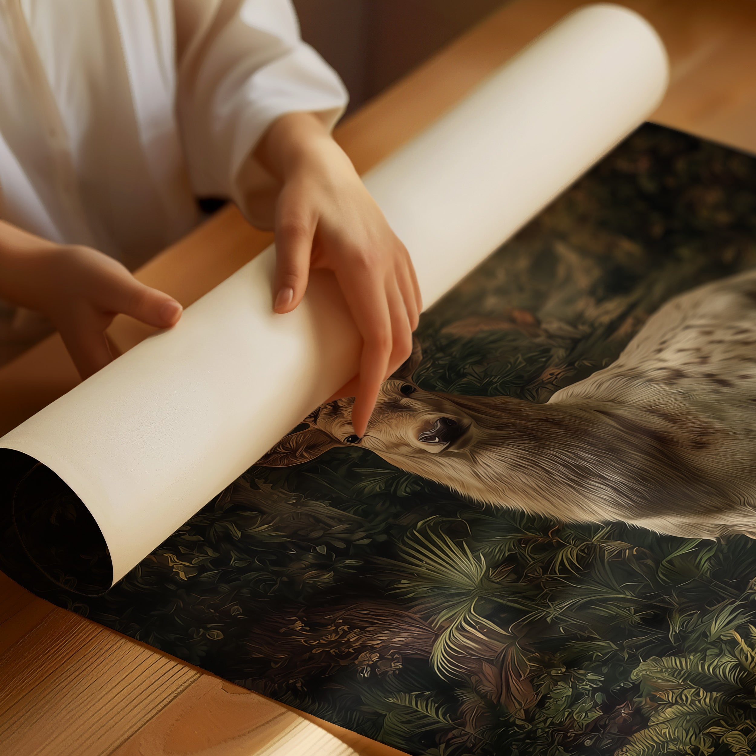 Noble Stag Among Ancient Ferns