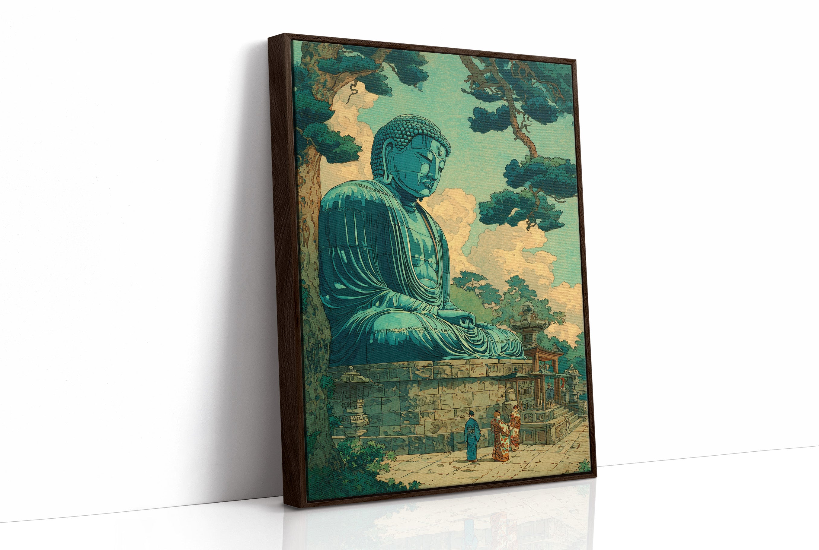 Jade Buddha Beneath Golden Clouds