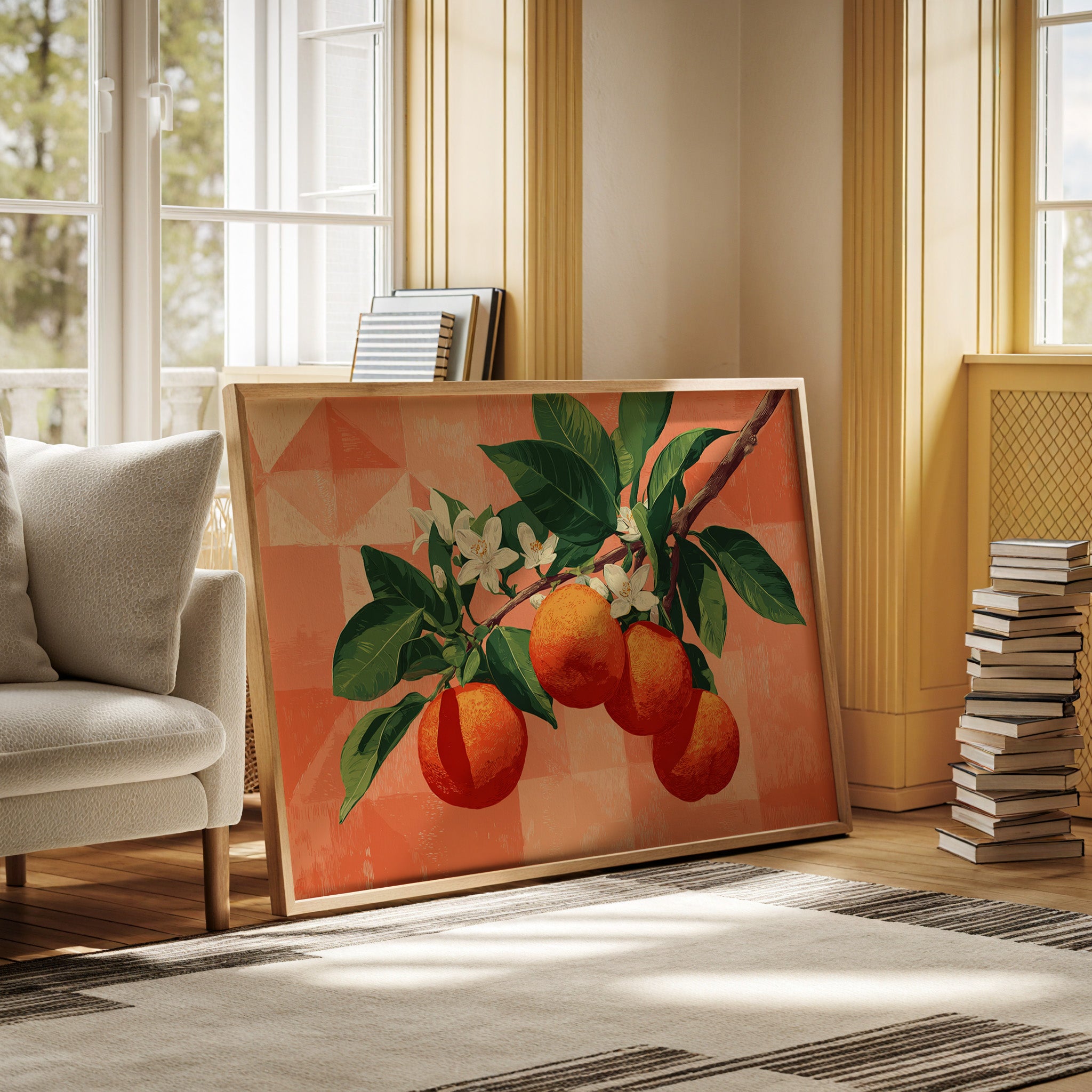 Citrus Blossoms Dance In Coral