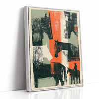 Abstract Rangeland Woodcut