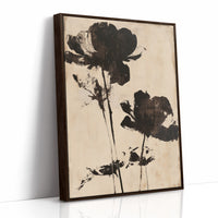 Ink Poppies on Linen