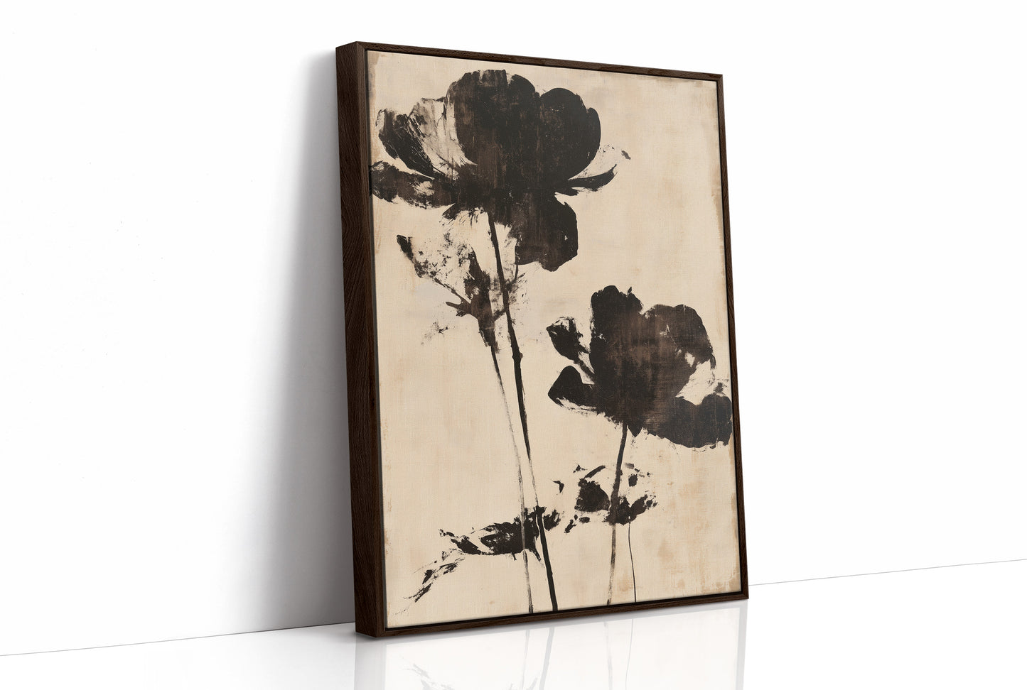 Ink Poppies on Linen