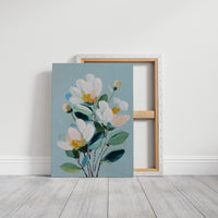 Textured Blossoms Against Azure Calm