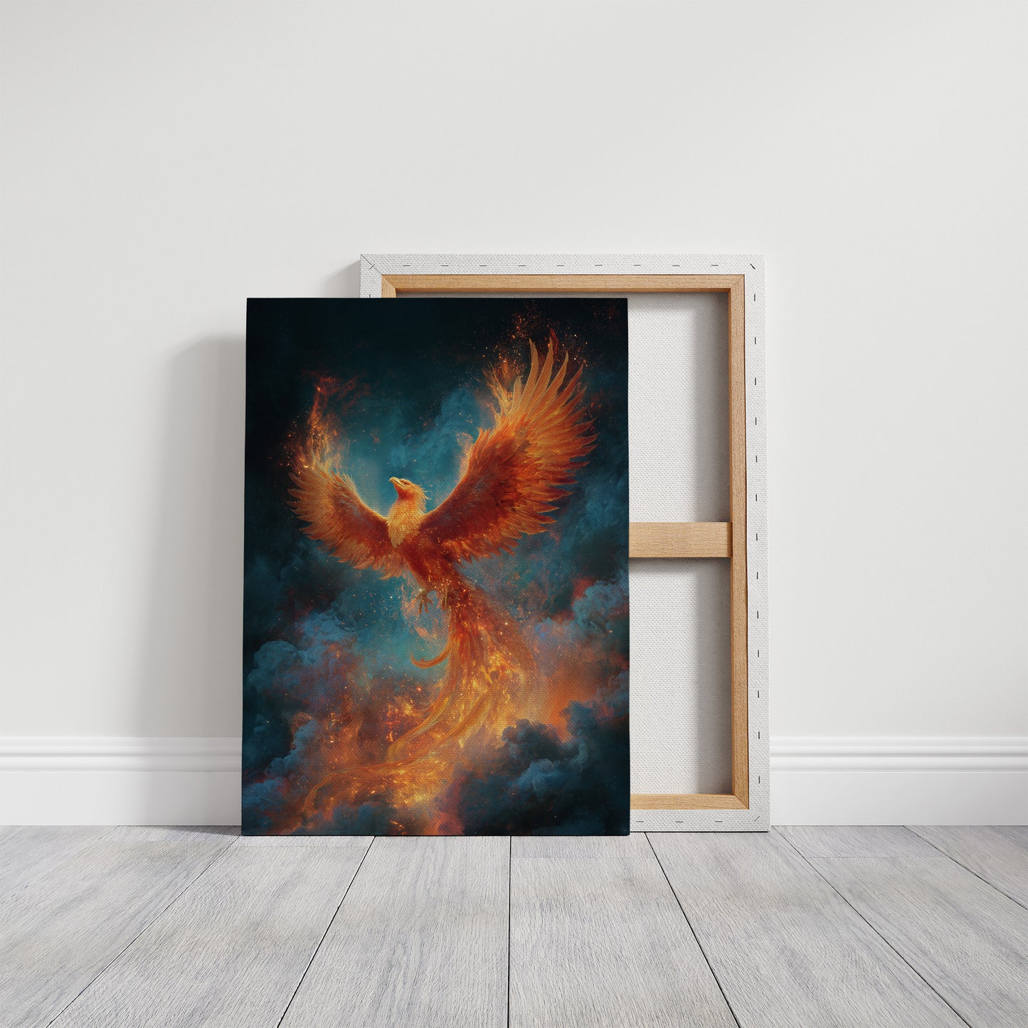 Flame Wings Against Midnight Sky