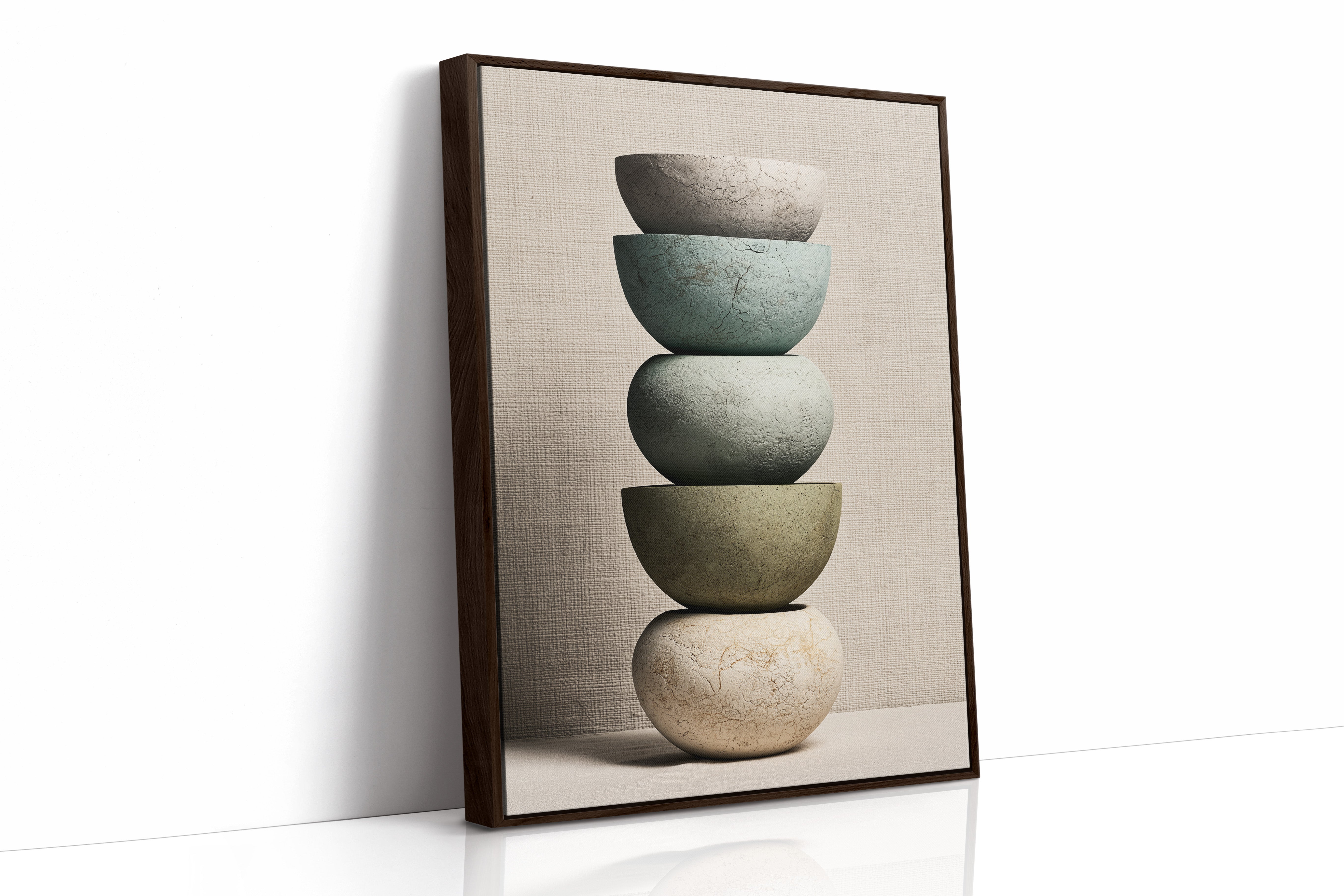 Stacked Stoneware: Linen and Sage