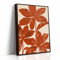 Rust Red Silhouette Blooms