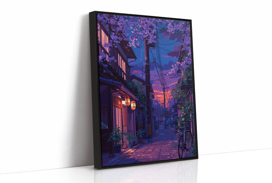 Cherry Blossoms Paint The Twilight Street