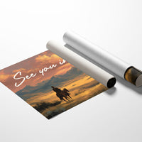 Lone Rider Faces Amber Horizon