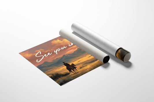 Lone Rider Faces Amber Horizon