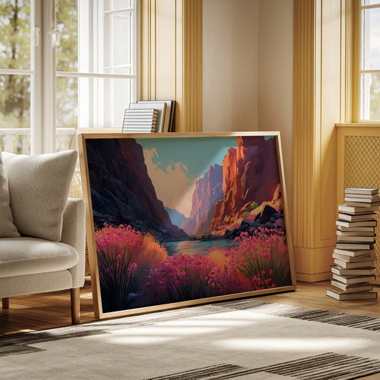 Wild Blooms Paint Desert River Banks