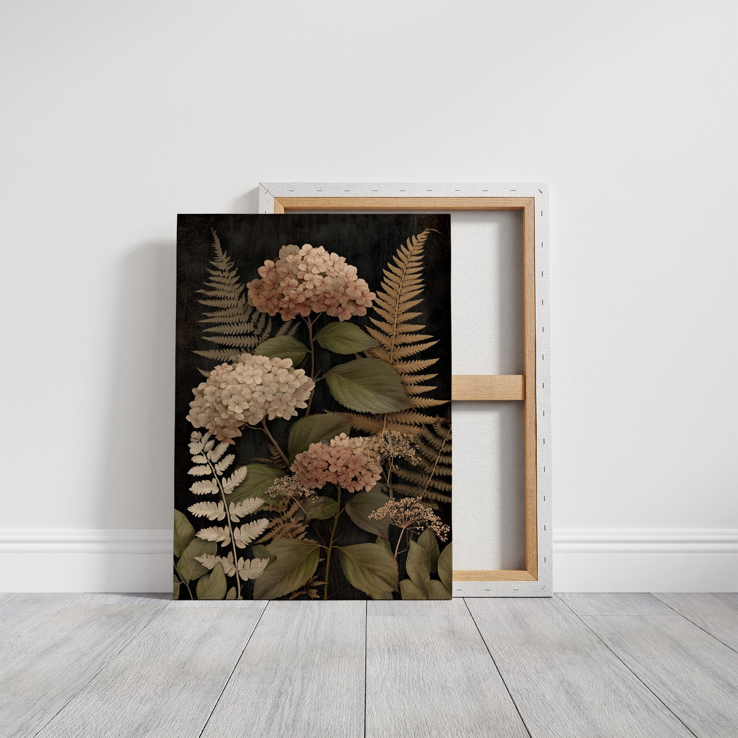 Blush Blooms Against Midnight Walls