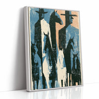 Two Riders Block Print