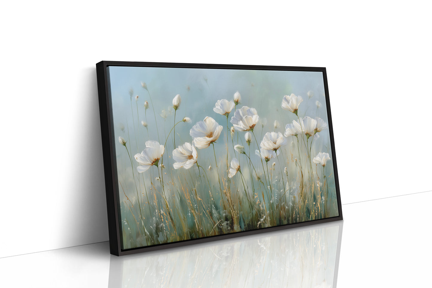 White Poppies Dance In Morning Mist