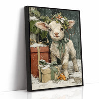Lamb with Gifts, Winter Wreath