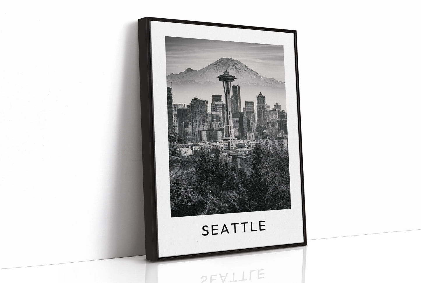 Space Needle, Mountain Backdrop