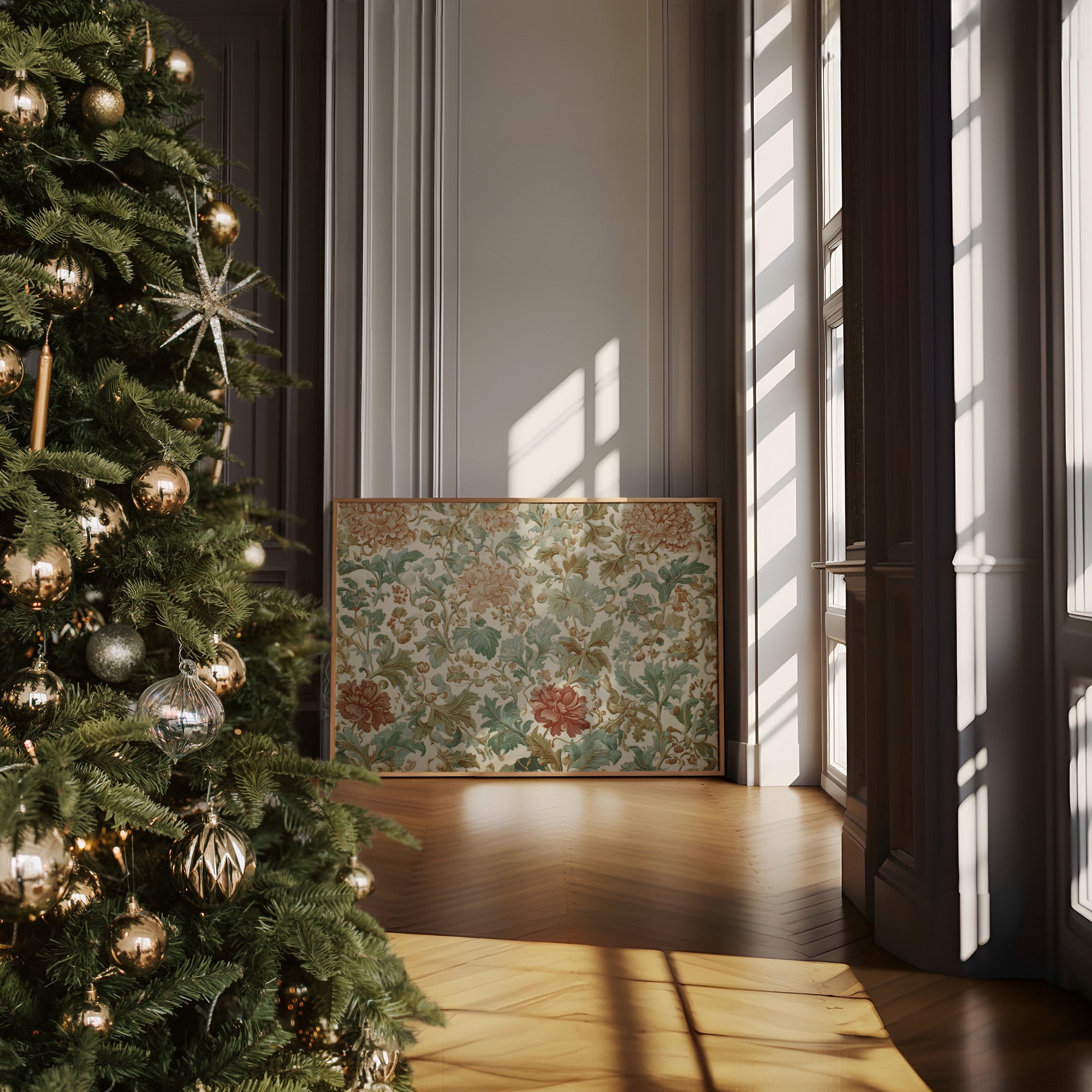 Vintage Blooms Meet Holiday Light
