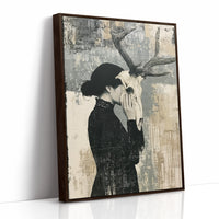 The Mask She Wears: Woman with Antlered Skull