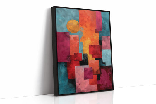 Golden Sun Through City Blocks