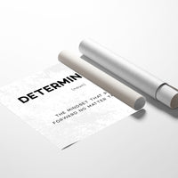 Determination Definition Canvas Art | Bold Motivational Typography Print for Home Office, Gym or Entrepreneur Décor
