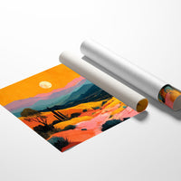 Valley Lights Beneath Moonlit Saguaros