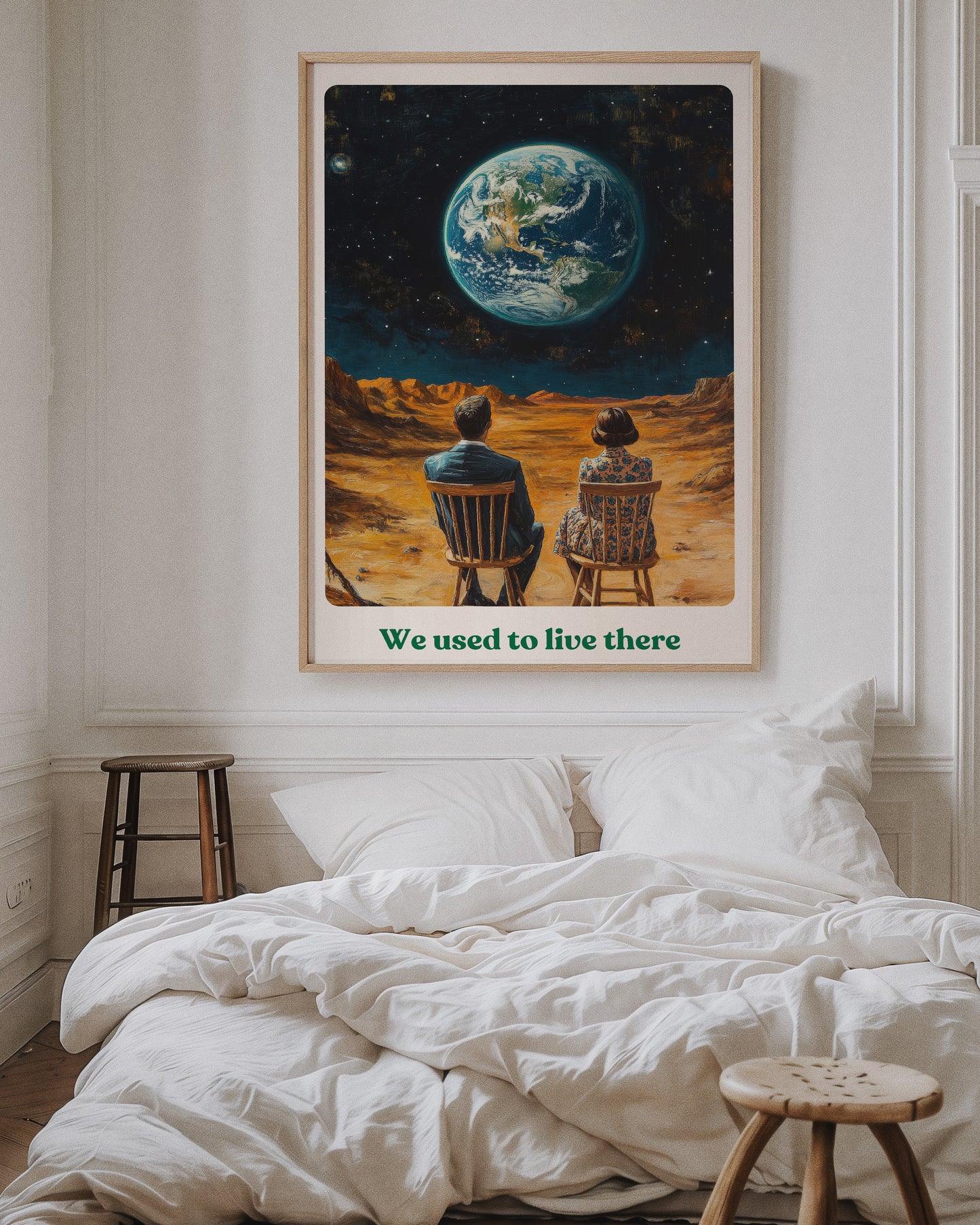 We Used to Live There – Surreal Earth from Afar, Thought-Provoking Wall Art