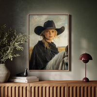 Cowgirl and Her White Horse