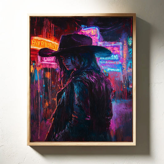 Cowgirl Noir in Neon Lights