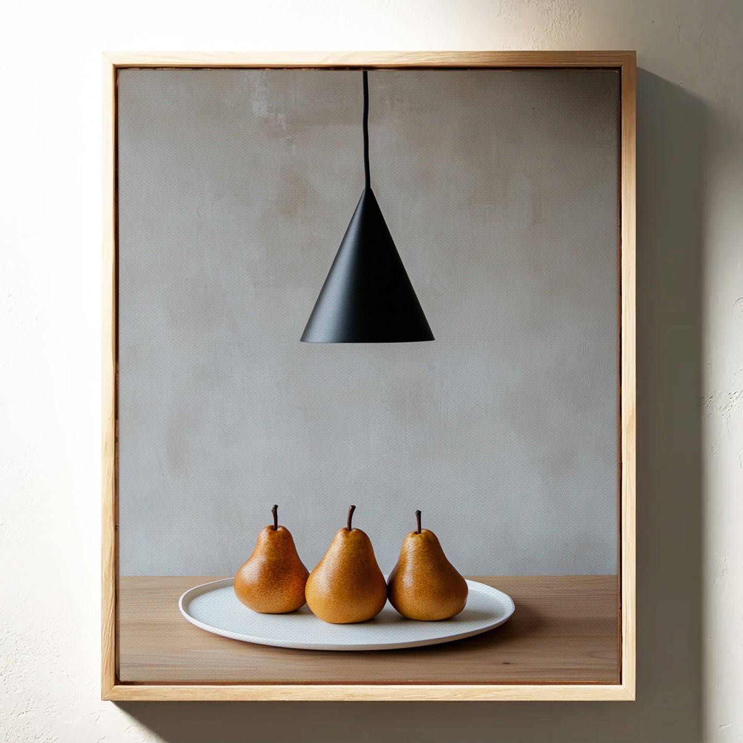 Three Pears Under Modern Light