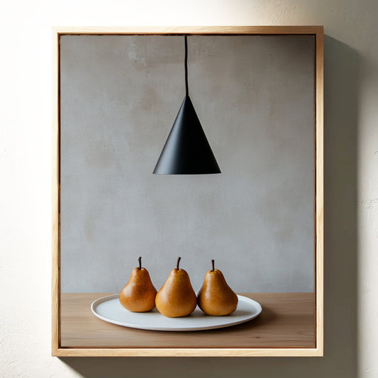 Three Pears Under Modern Light