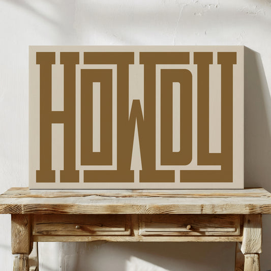 Bold Howdy Western Typography Print