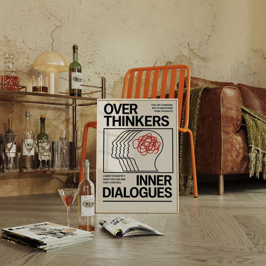 Overthinkers Inner Dialogues – Bold Modern Mental Health Print