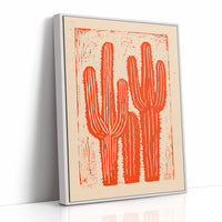 Saguaros in Screaming Orange