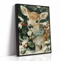 Fawn in the Falling Snow