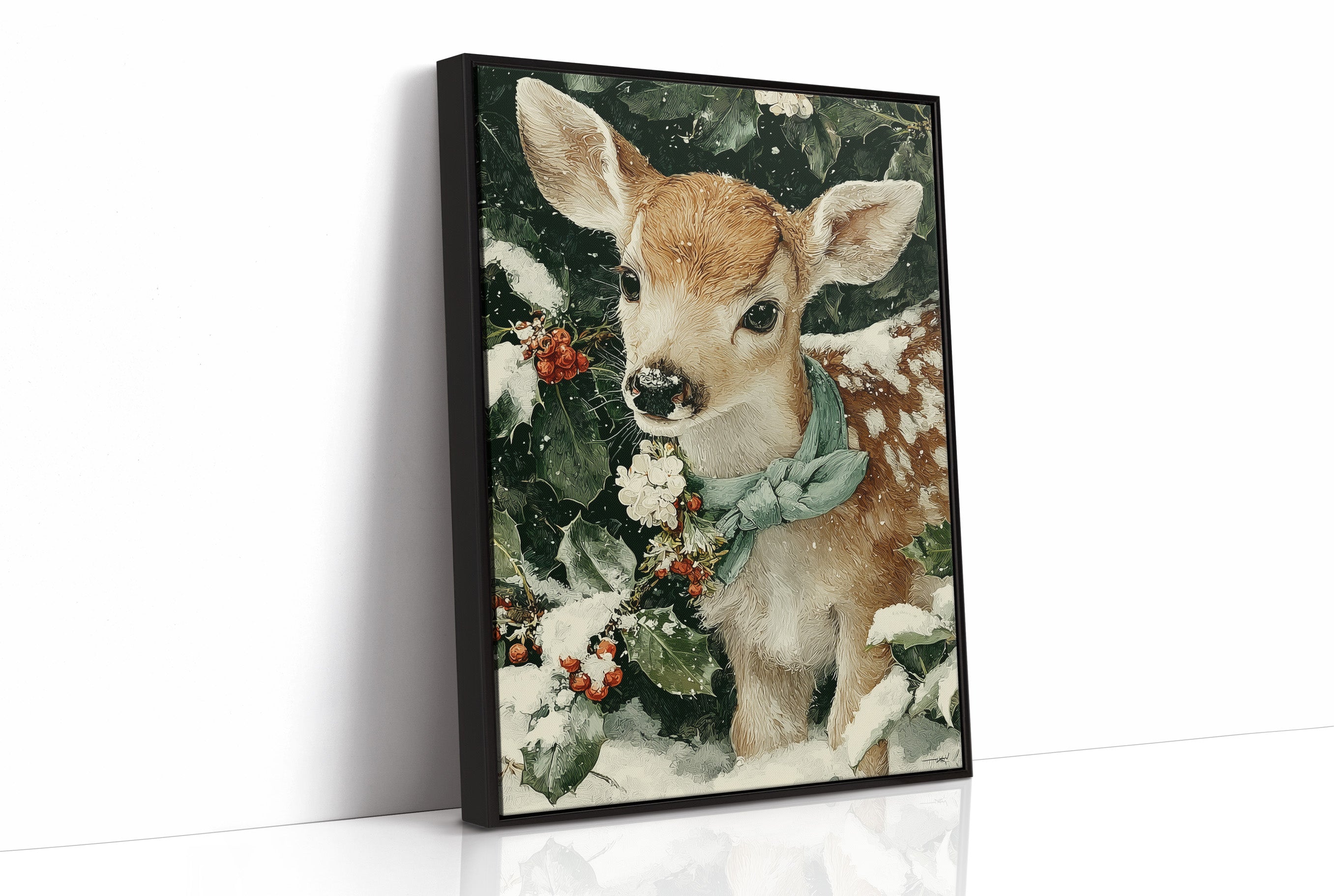 Fawn in the Falling Snow