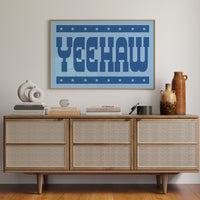Yeehaw Western Rodeo Shout in Blue