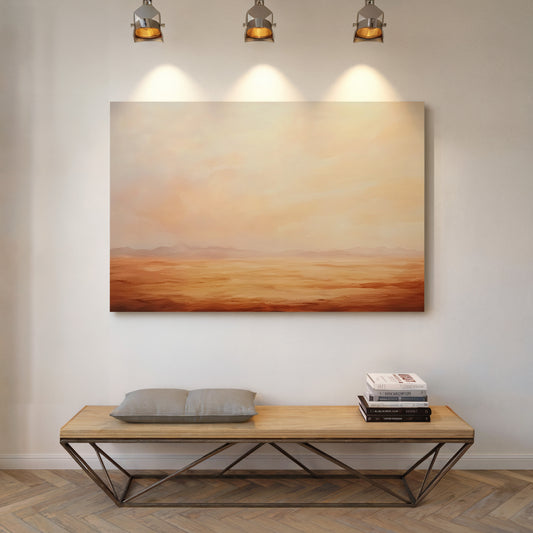 Golden Haze Over Desert Silence