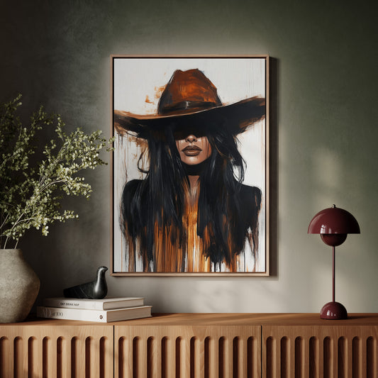 Midnight Dust – Western Cowgirl Wall Art