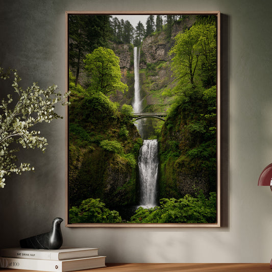 Majestic Waterfall Amidst Lush Greenery
