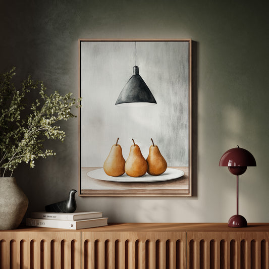 Three Pears Under Industrial Light
