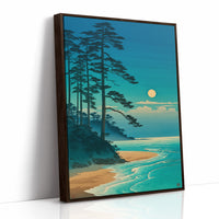 Moonlit Pines Meet Pacific Tides