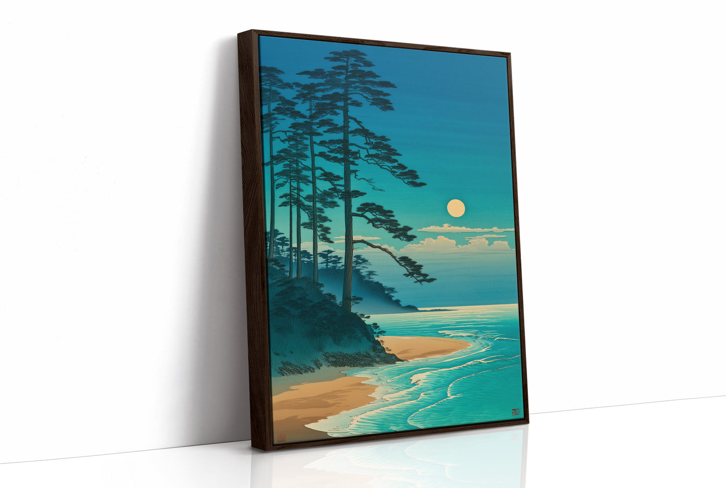 Moonlit Pines Meet Pacific Tides