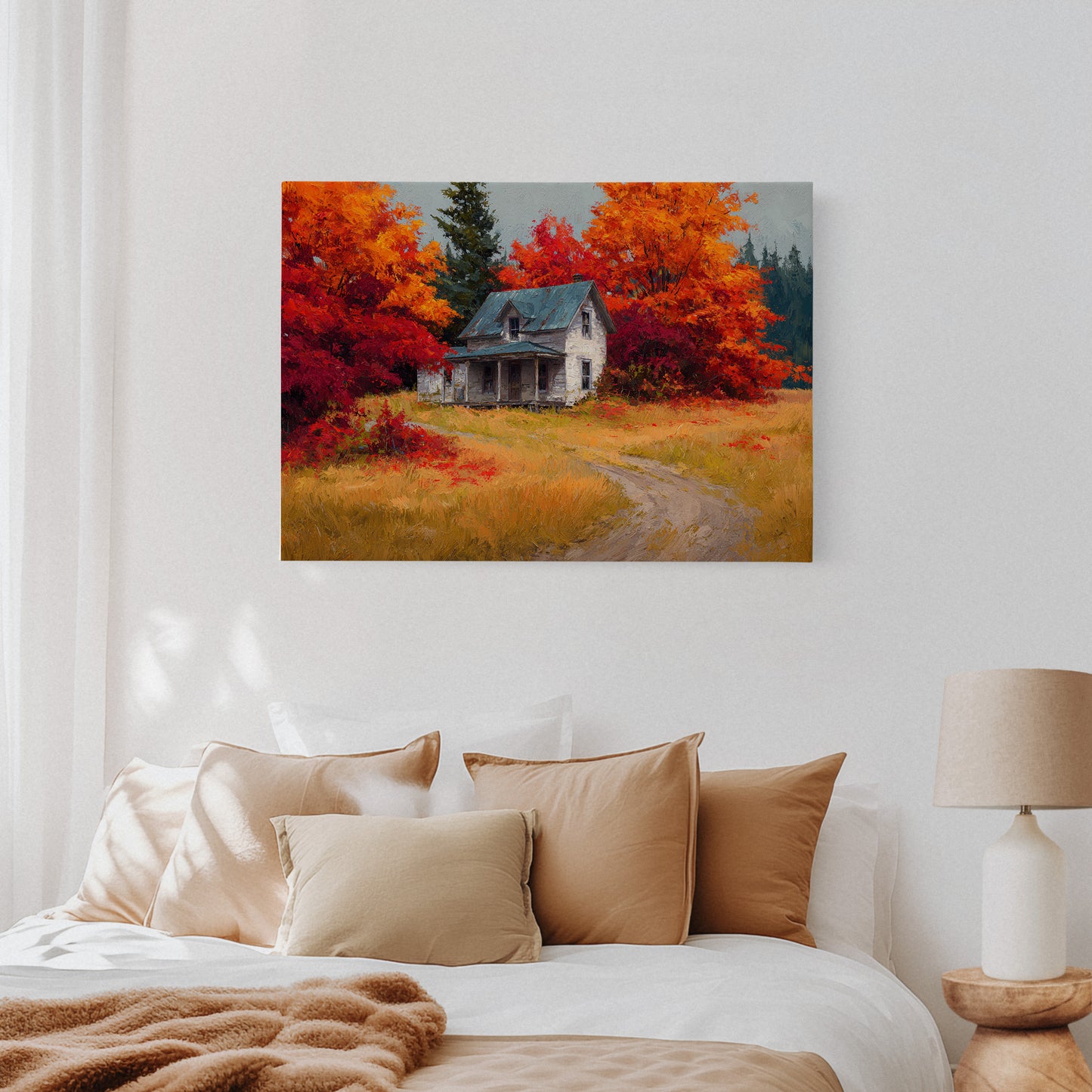 Harvest Home Beneath Fiery Canopy