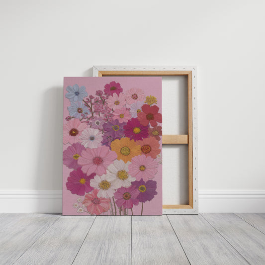 Blush Garden: A Symphony of Pressed Petals
