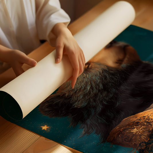 Noble Bear Gazes At Stars